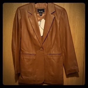 Denim & Co Genuine Leather Jacket Size XS